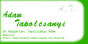 adam tapolcsanyi business card