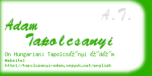 adam tapolcsanyi business card